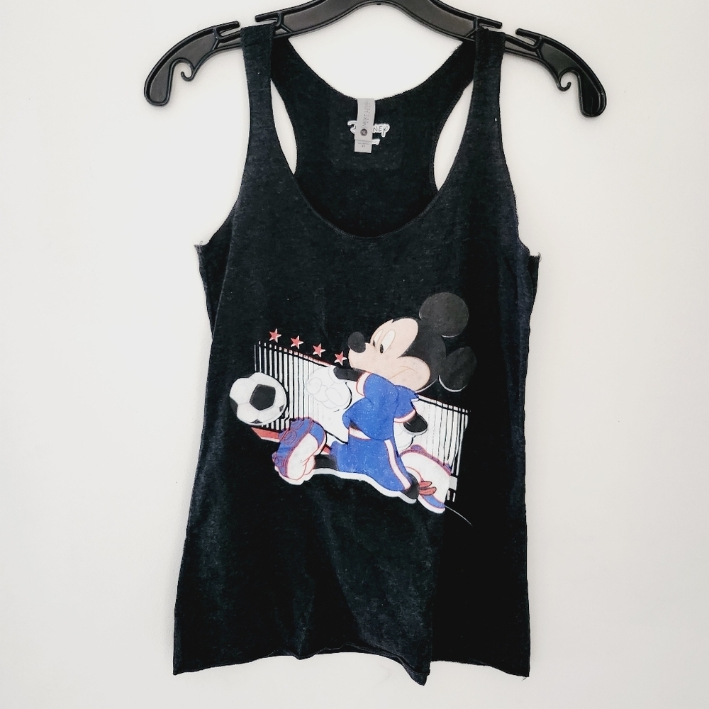 Disney Mickey Mouse Heather Black Racerback Tank Top